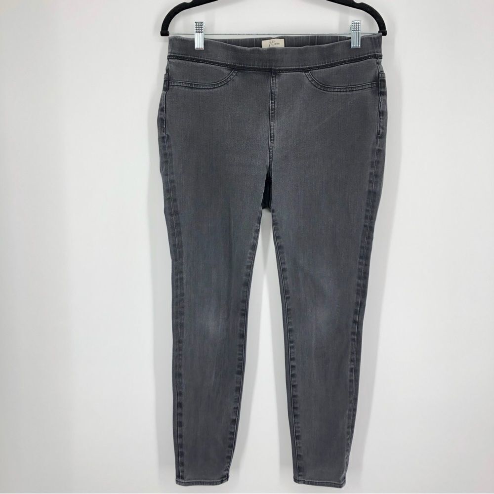J. Crew Jeans Womens 30 Pull On Skinny Gray Black Stretch Ankle